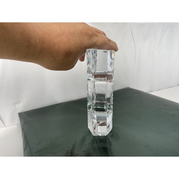 Vintage Clear Glass Square Ashtray With Sunburst Design 4.5" X 4.5" - Picture 4 of 4